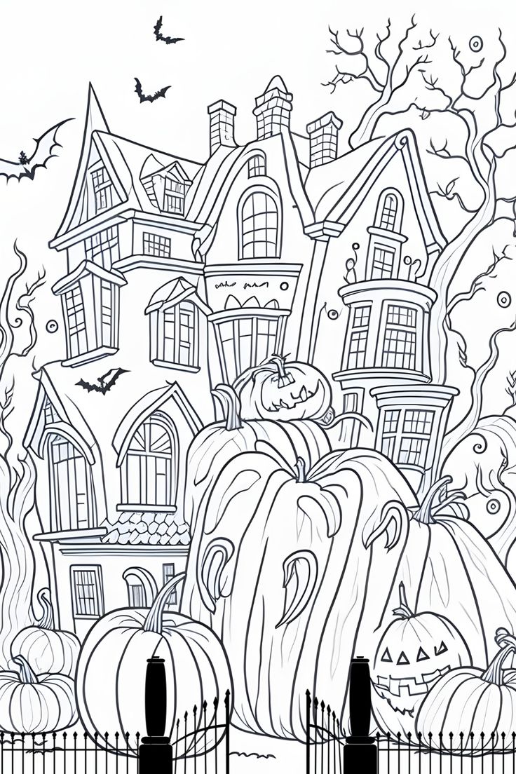 Desenho para colorir e imprimir Halloween