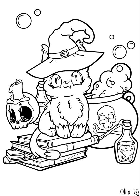 Desenho para colorir e imprimir Halloween