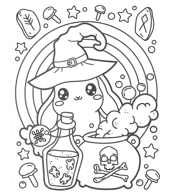 Desenho para colorir e imprimir Halloween