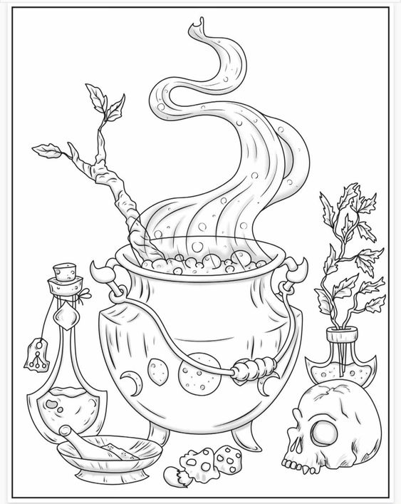 Desenho para colorir e imprimir Halloween