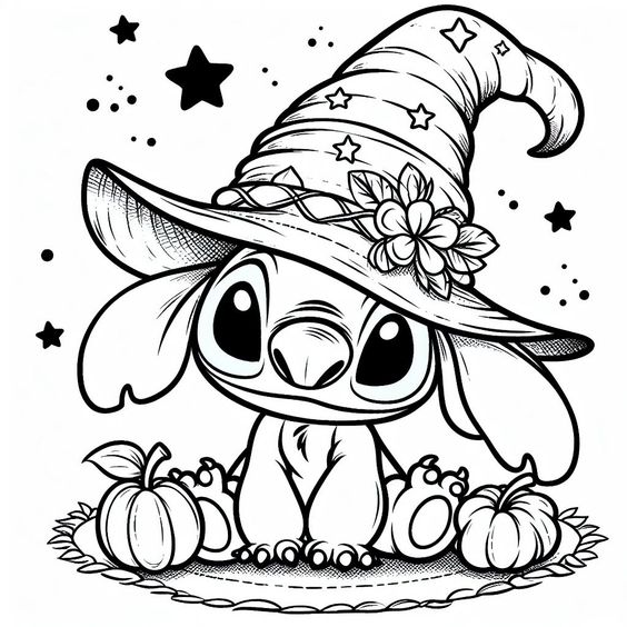 Desenho para colorir e imprimir Stitch