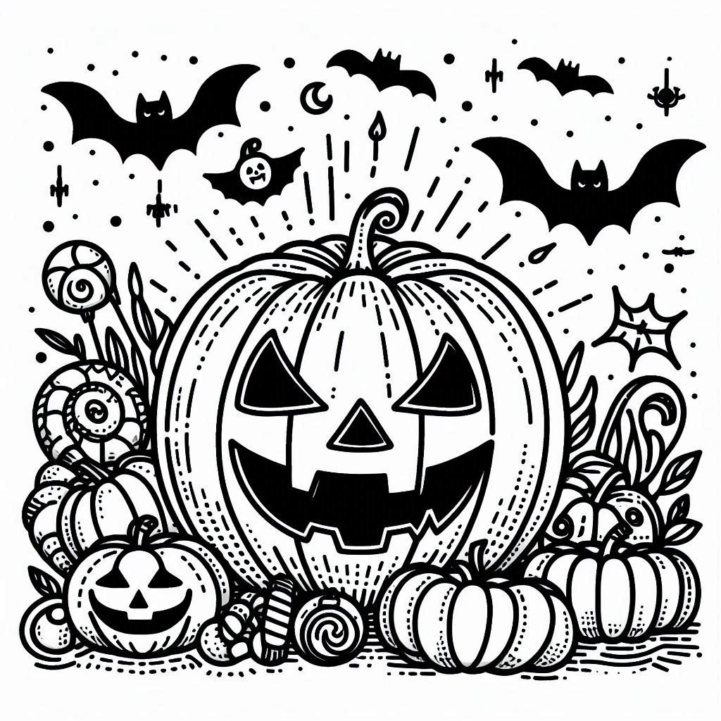 Desenho para colorir e imprimir Halloween