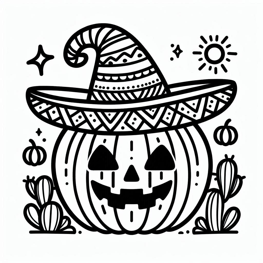 Desenho para colorir e imprimir Halloween