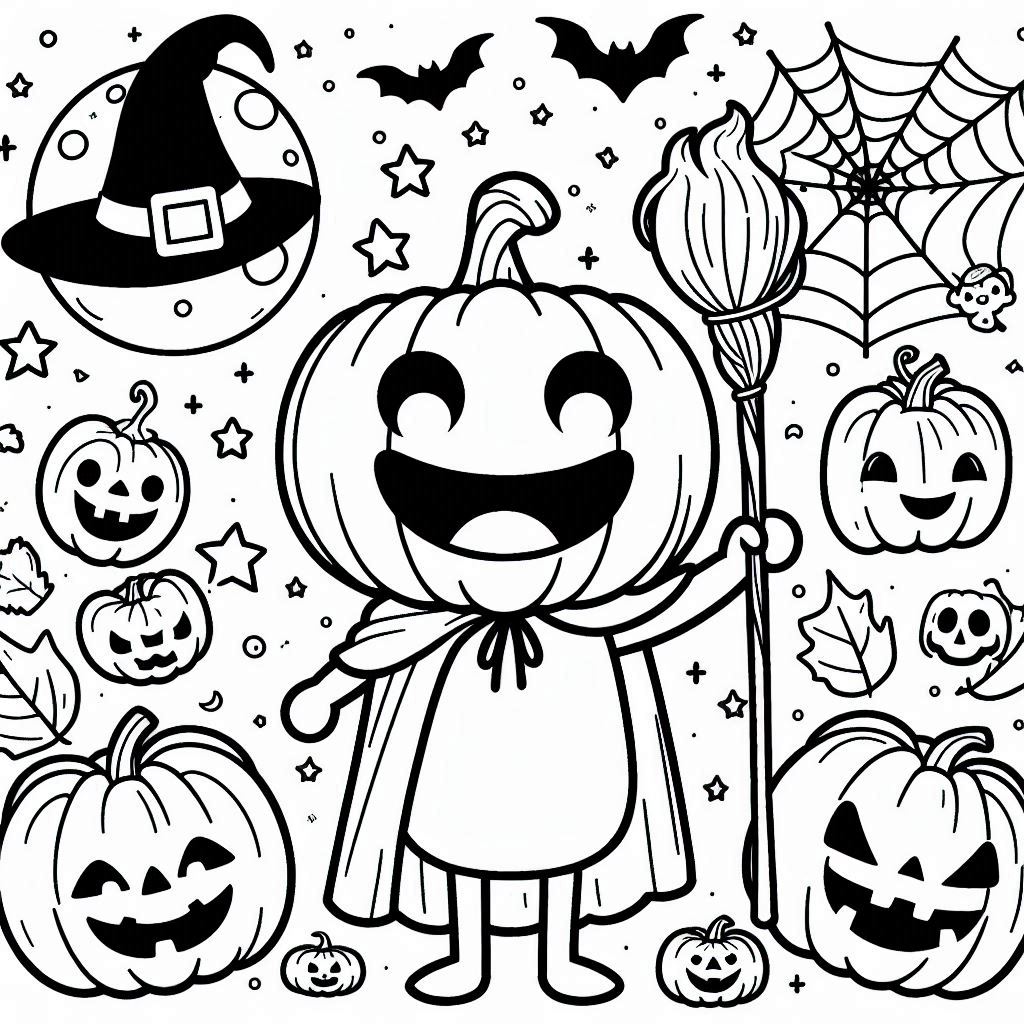 Desenho para colorir e imprimir Halloween