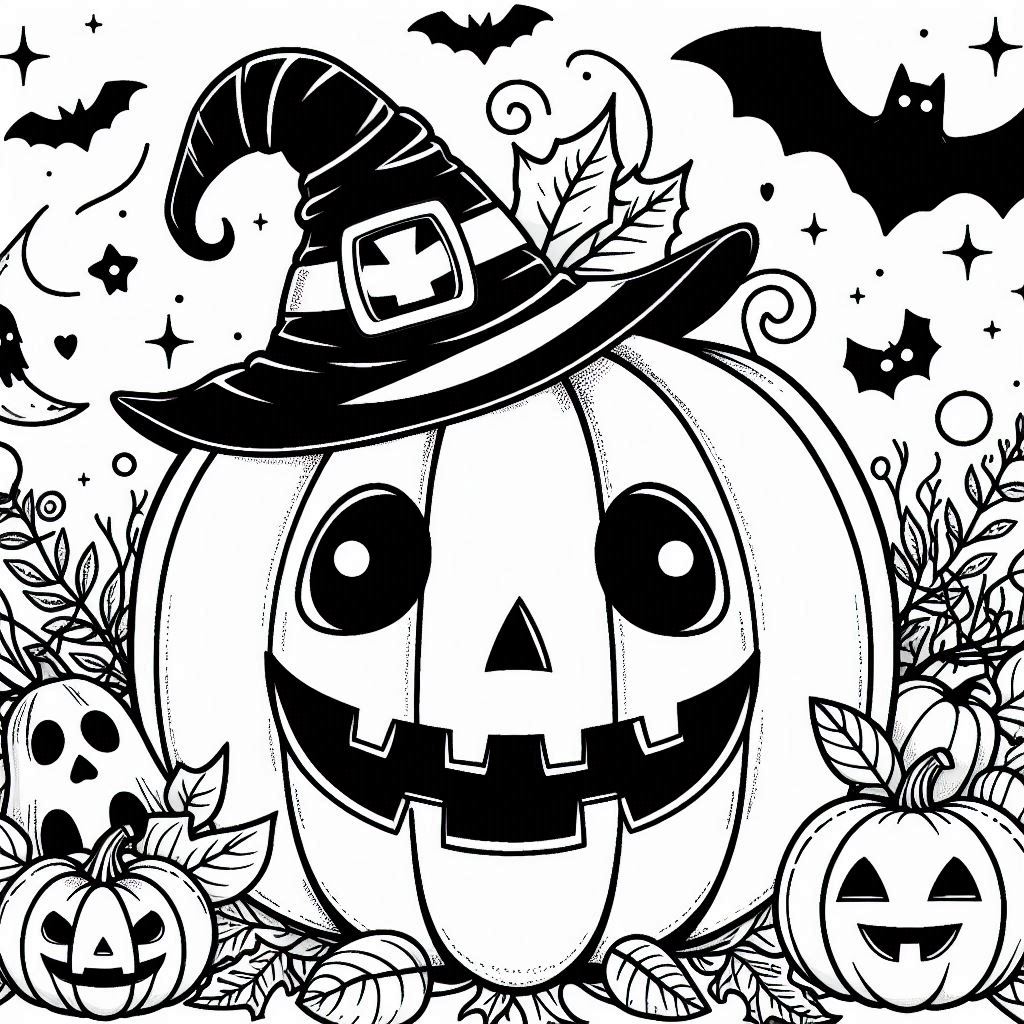 Desenho para colorir e imprimir Halloween