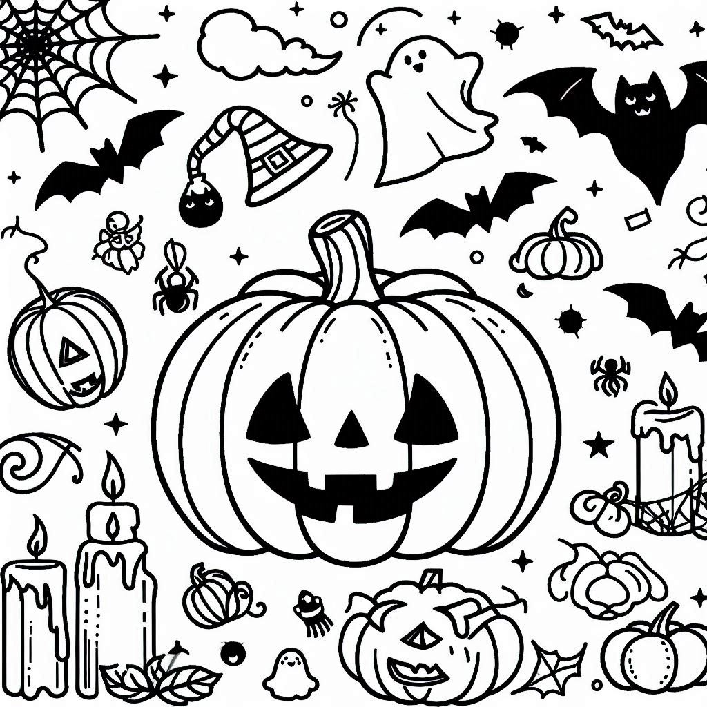 Desenho para colorir e imprimir Halloween