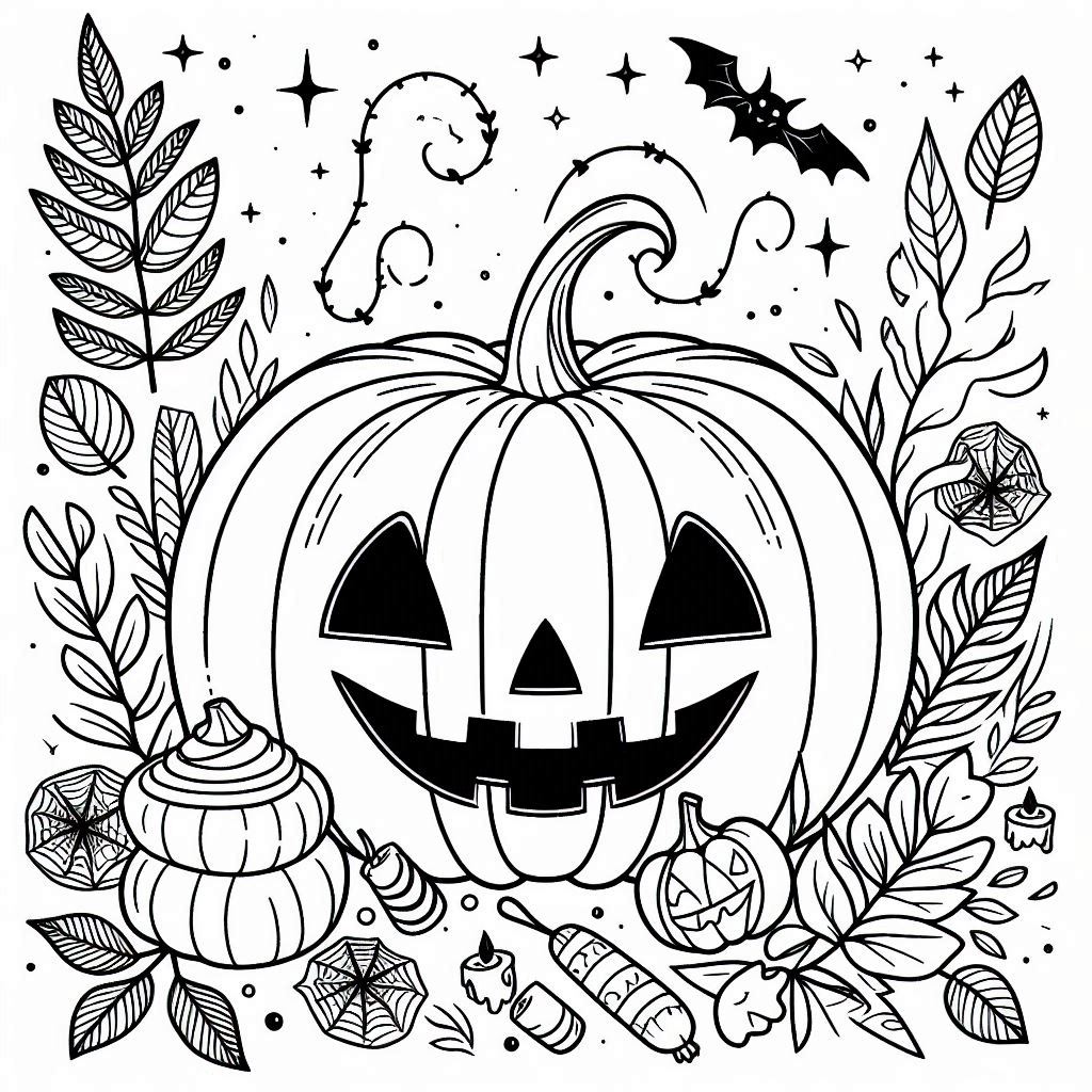 Desenho para colorir e imprimir Halloween