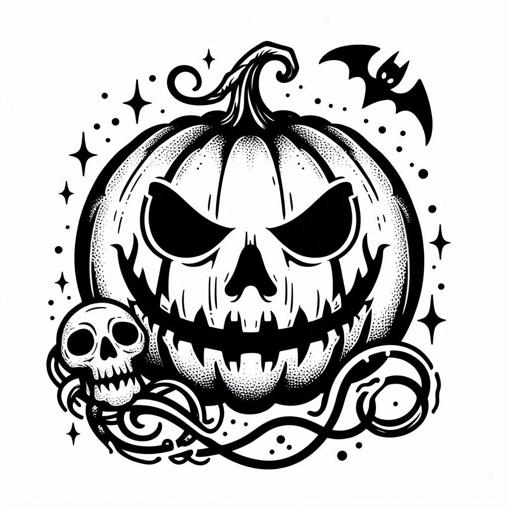 Desenho para colorir e imprimir Halloween