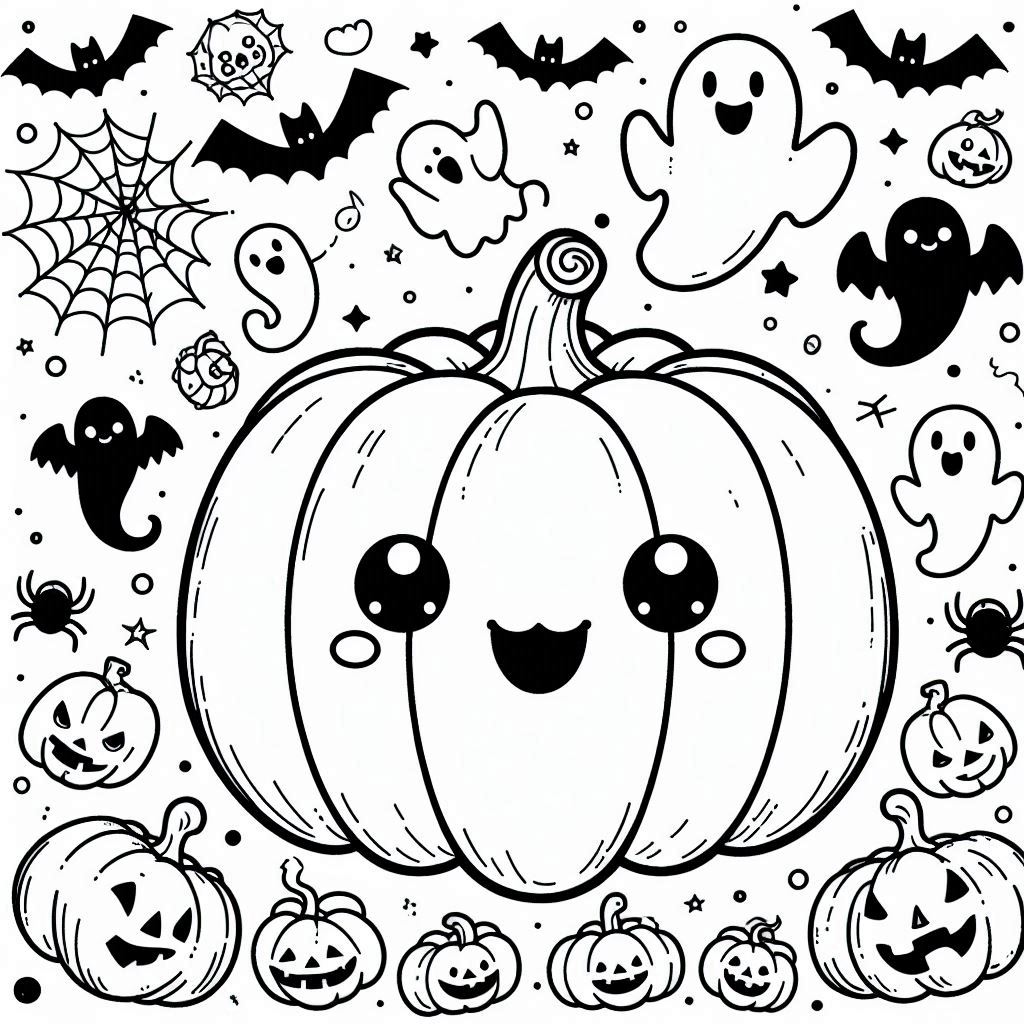 Desenho para colorir e imprimir Halloween