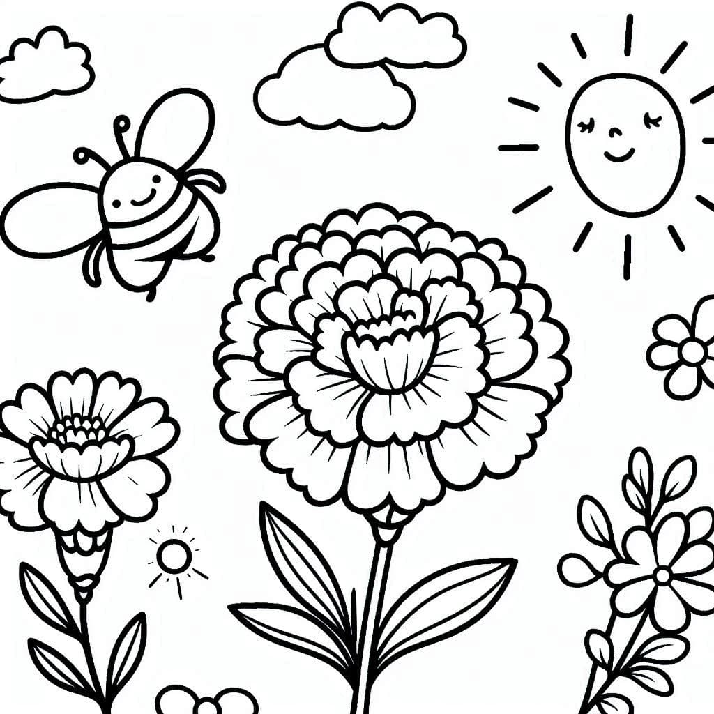 Desenhos de flores para colorir e imprimir