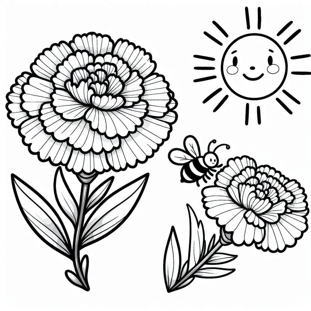 Desenhos de flores para colorir e imprimir