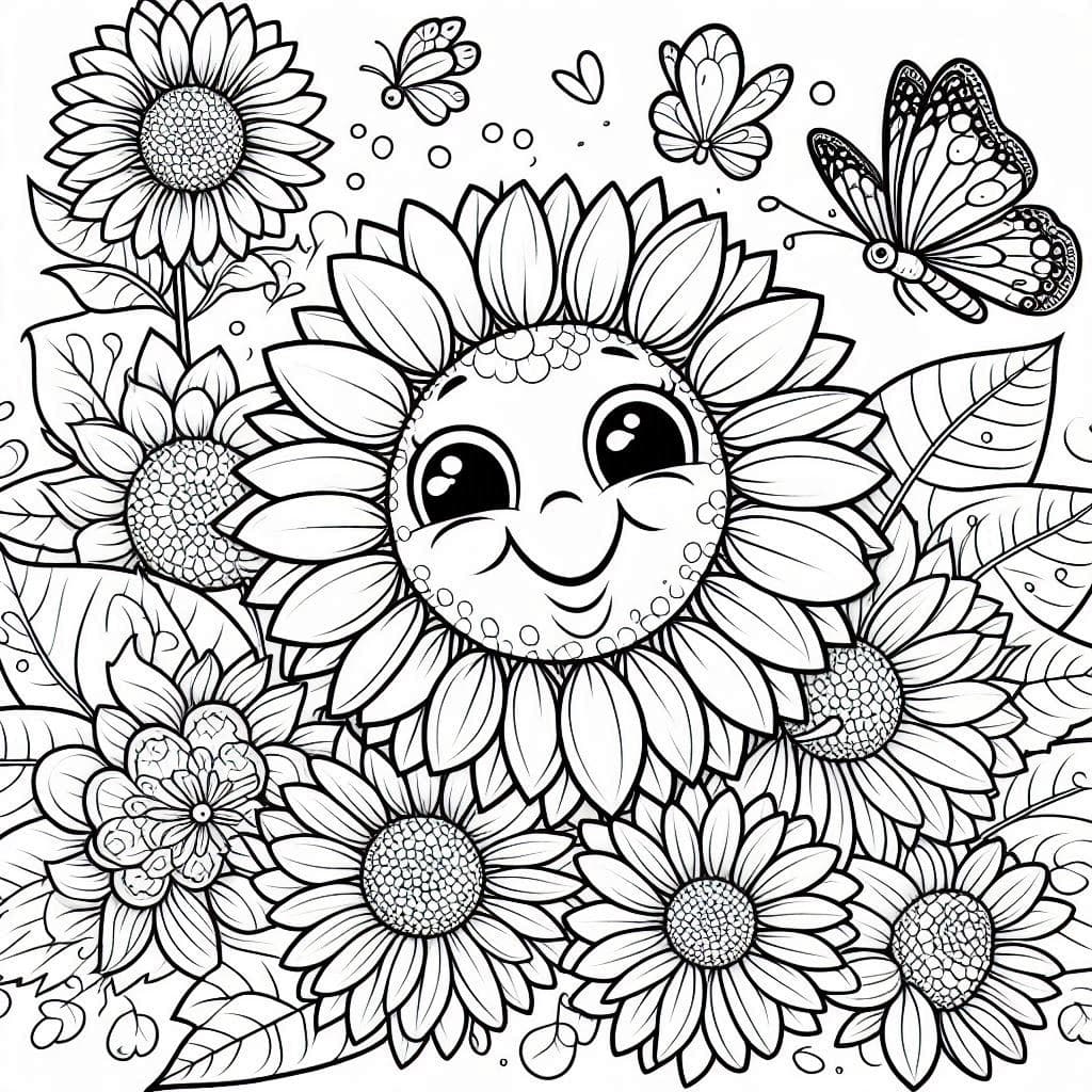 Desenhos de flores para colorir e imprimir