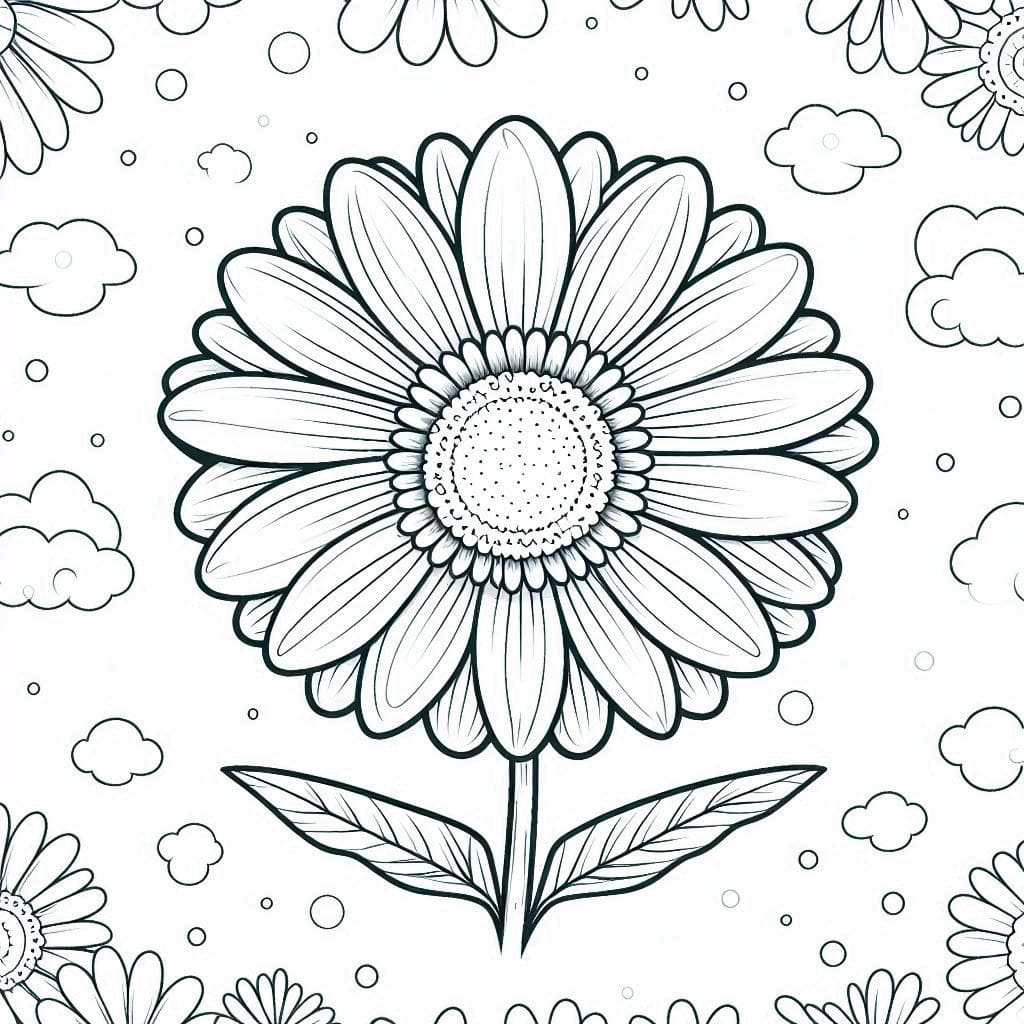 Desenhos de flores para colorir e imprimir