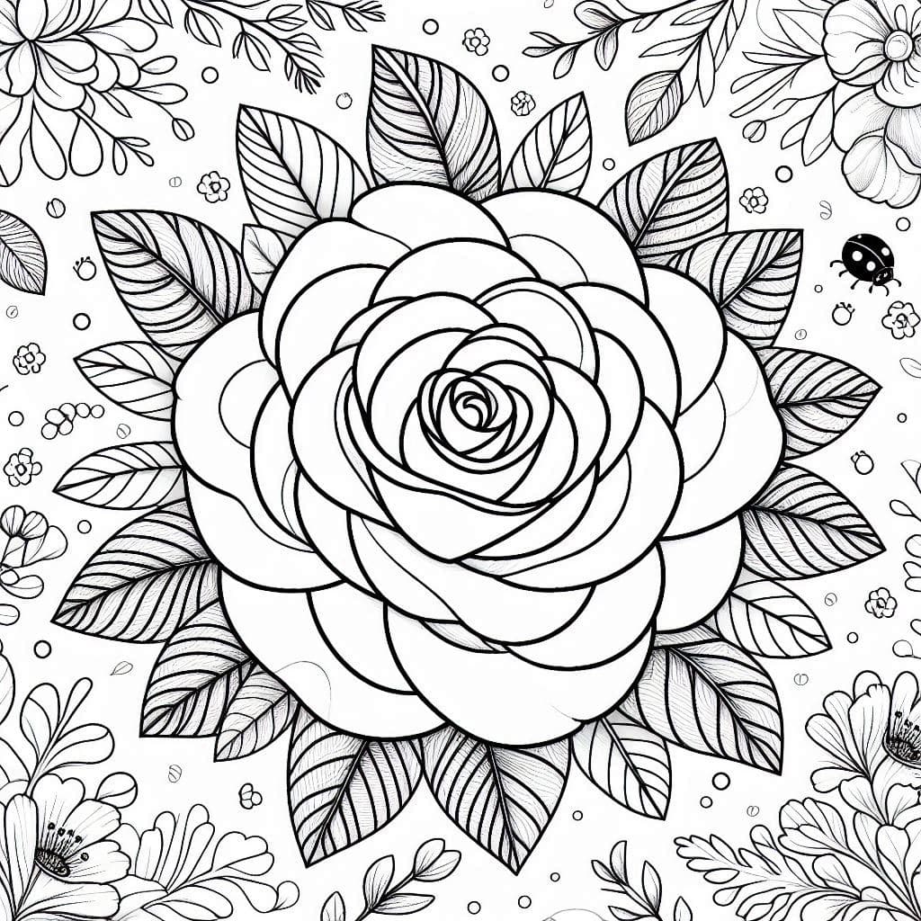 Desenhos de flores para colorir e imprimir