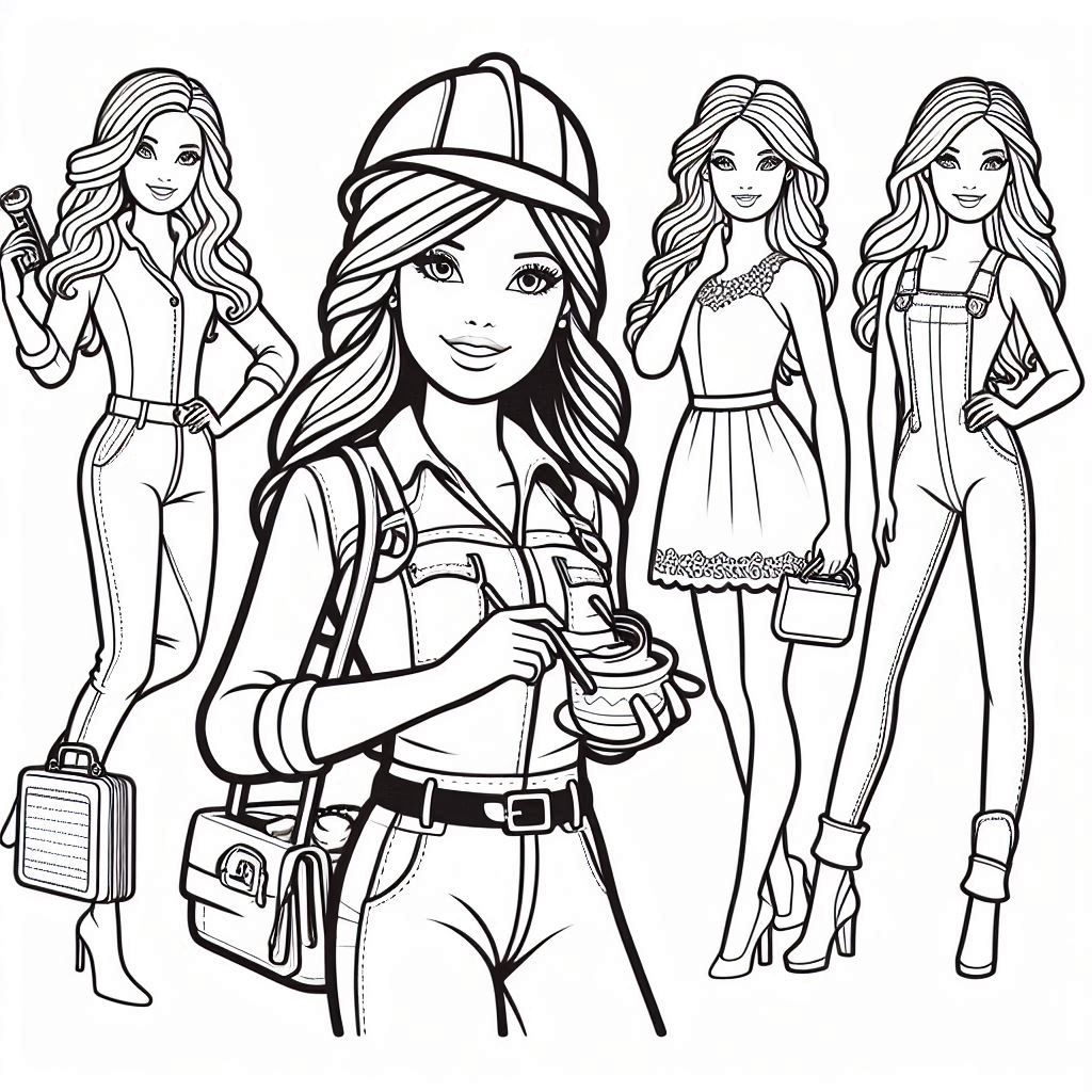 Desenho para colorir e imprimir Barbie 