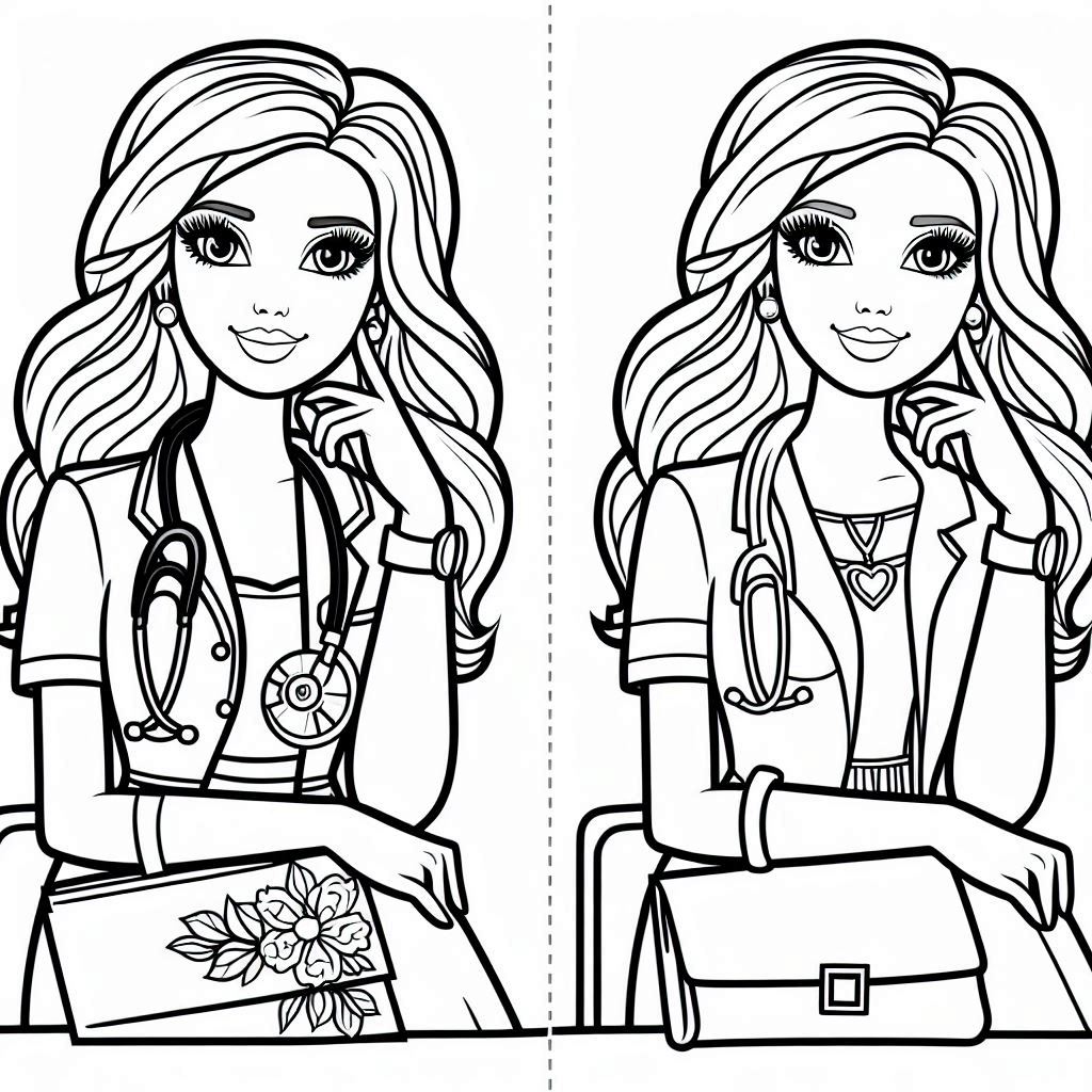 Desenho para colorir e imprimir Barbie 