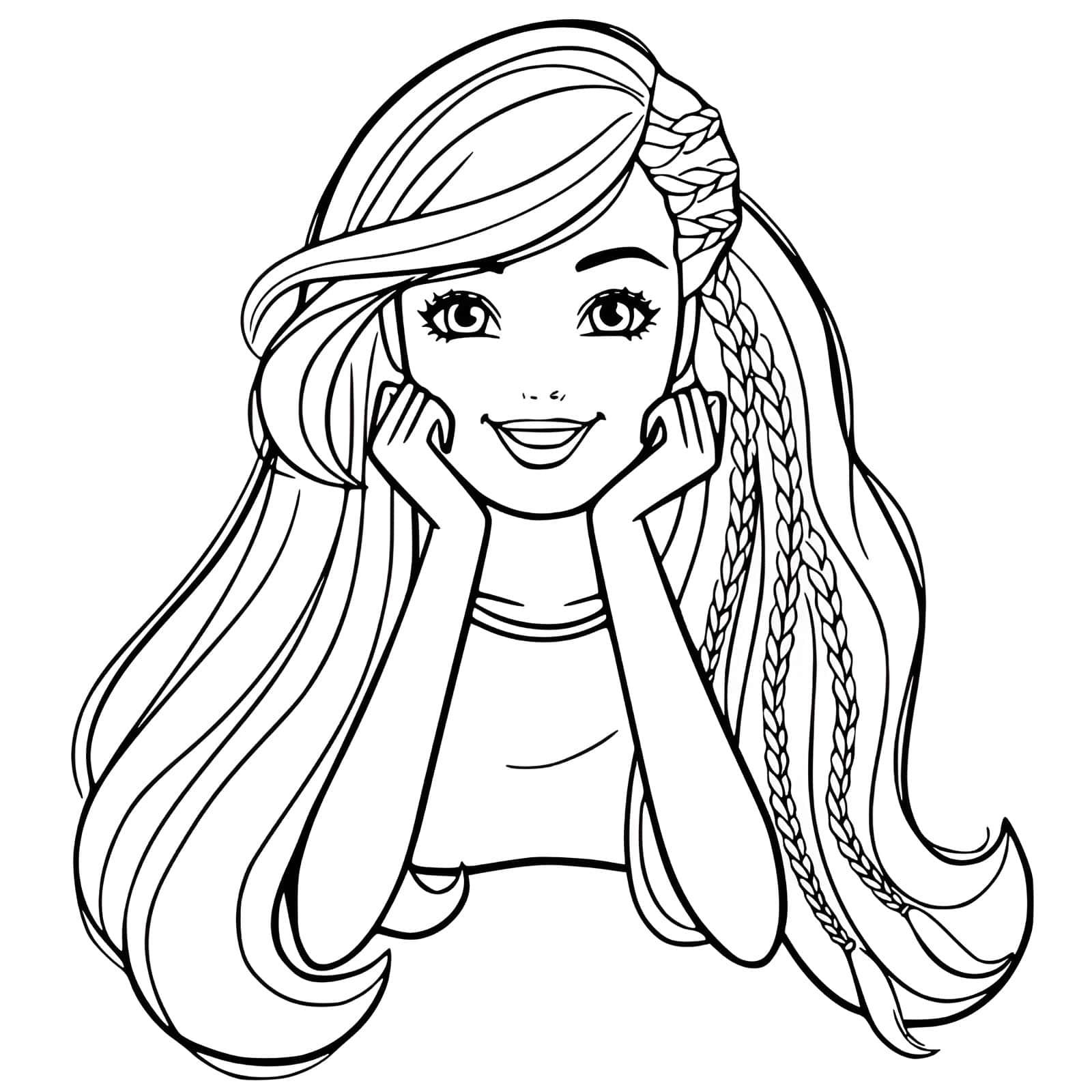 Desenho para colorir e imprimir Barbie 