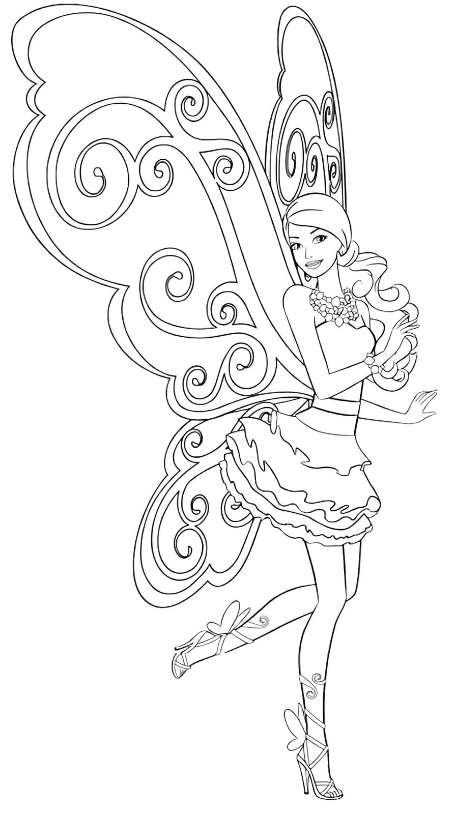 Desenho para colorir e imprimir Barbie 