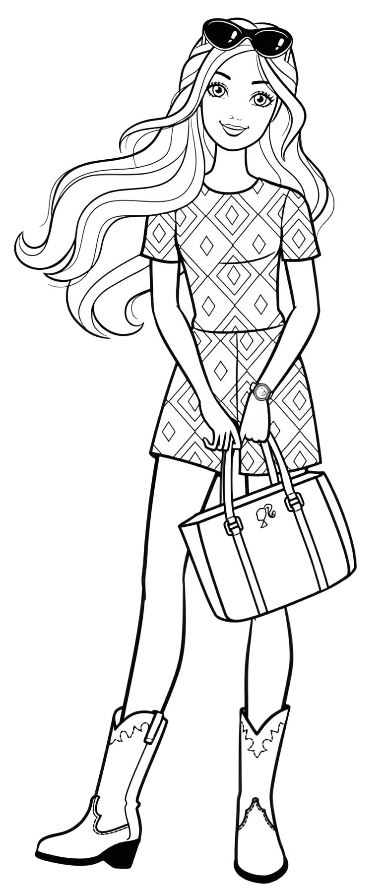 Desenho para colorir e imprimir Barbie 