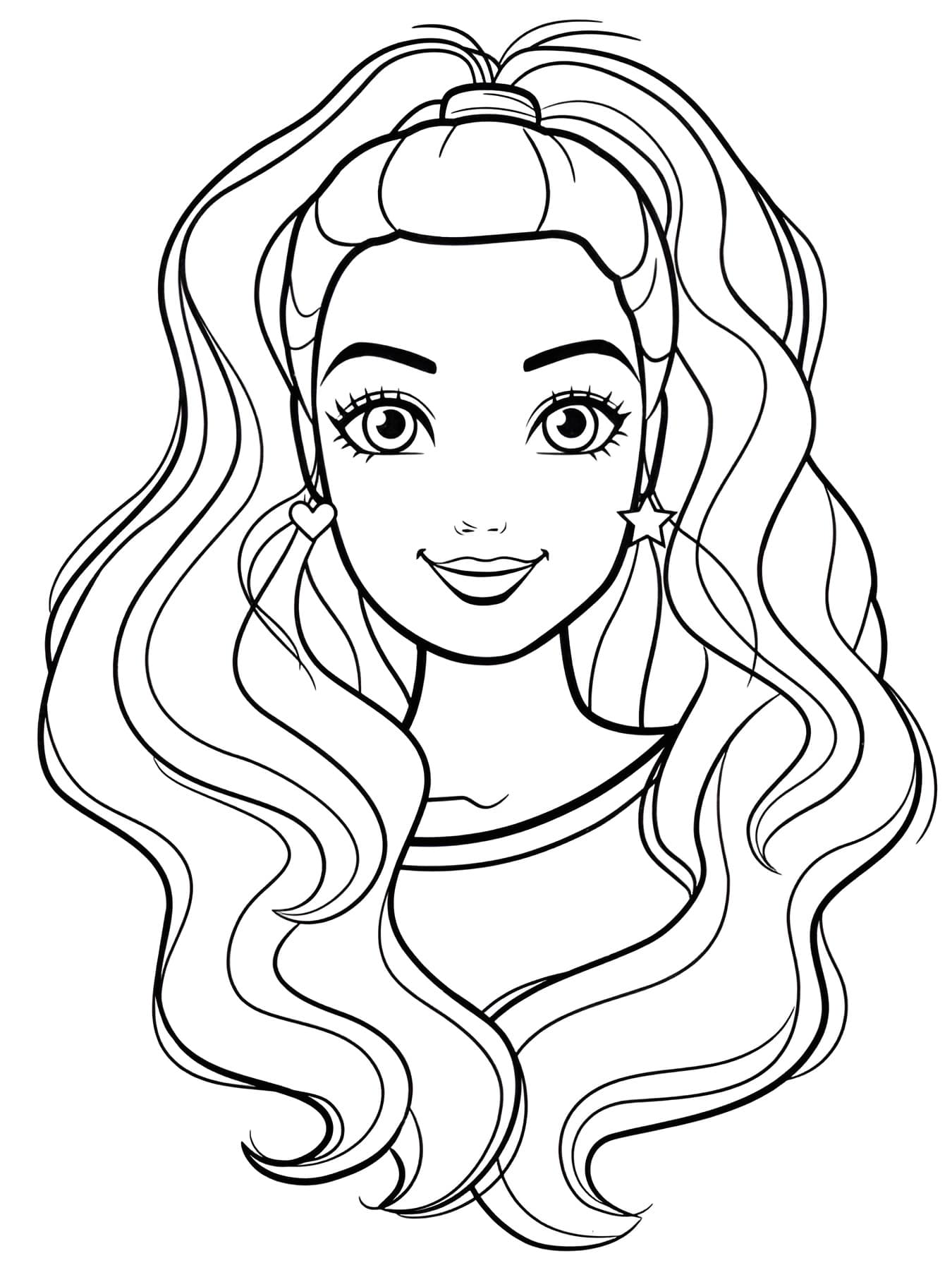 Desenho para colorir e imprimir Barbie 