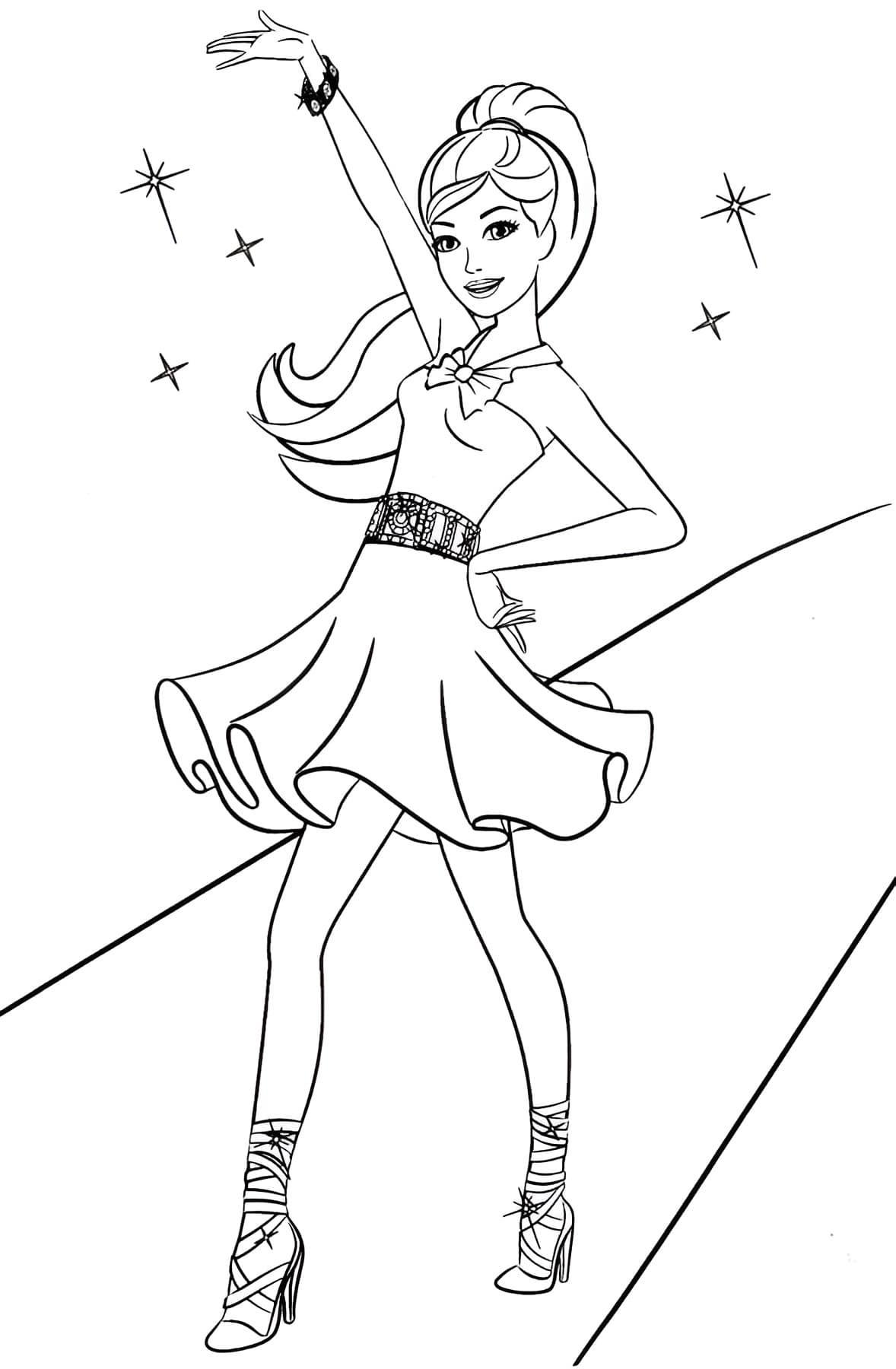 Desenho para colorir e imprimir Barbie 