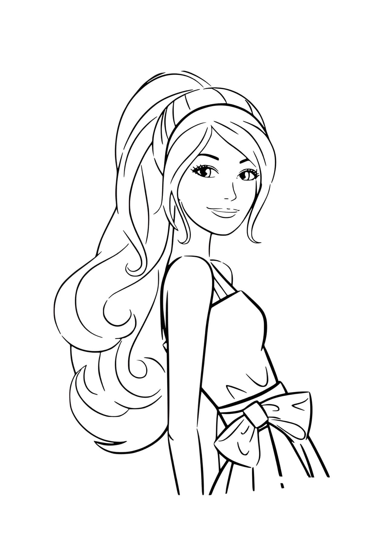 Desenho para colorir e imprimir Barbie 