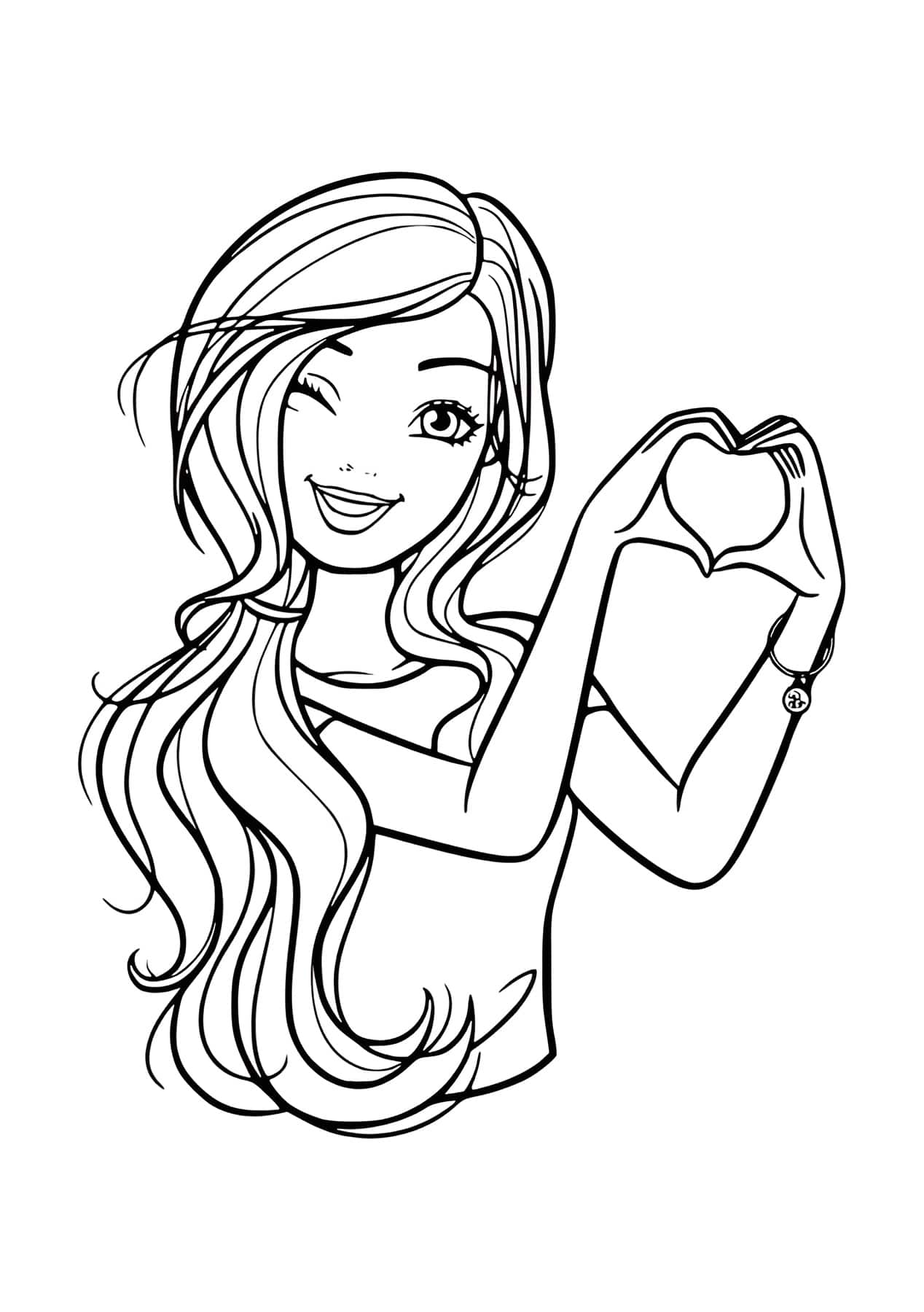 Desenho para colorir e imprimir Barbie 