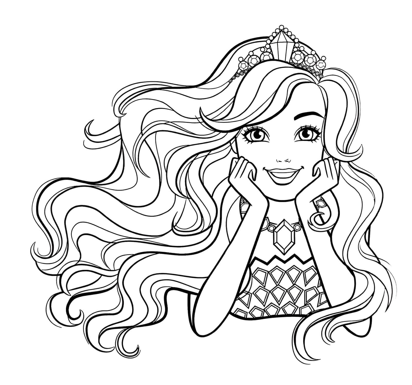 Desenho para colorir e imprimir Princesa 