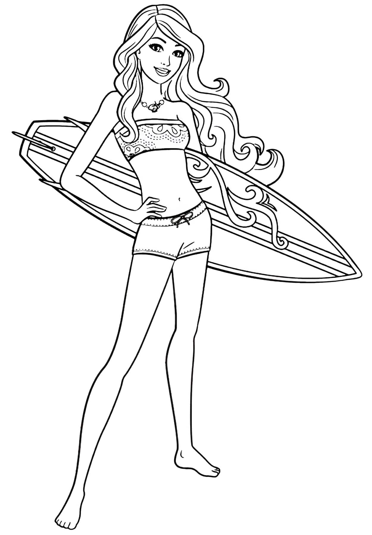 Desenho para colorir e imprimir Barbie 