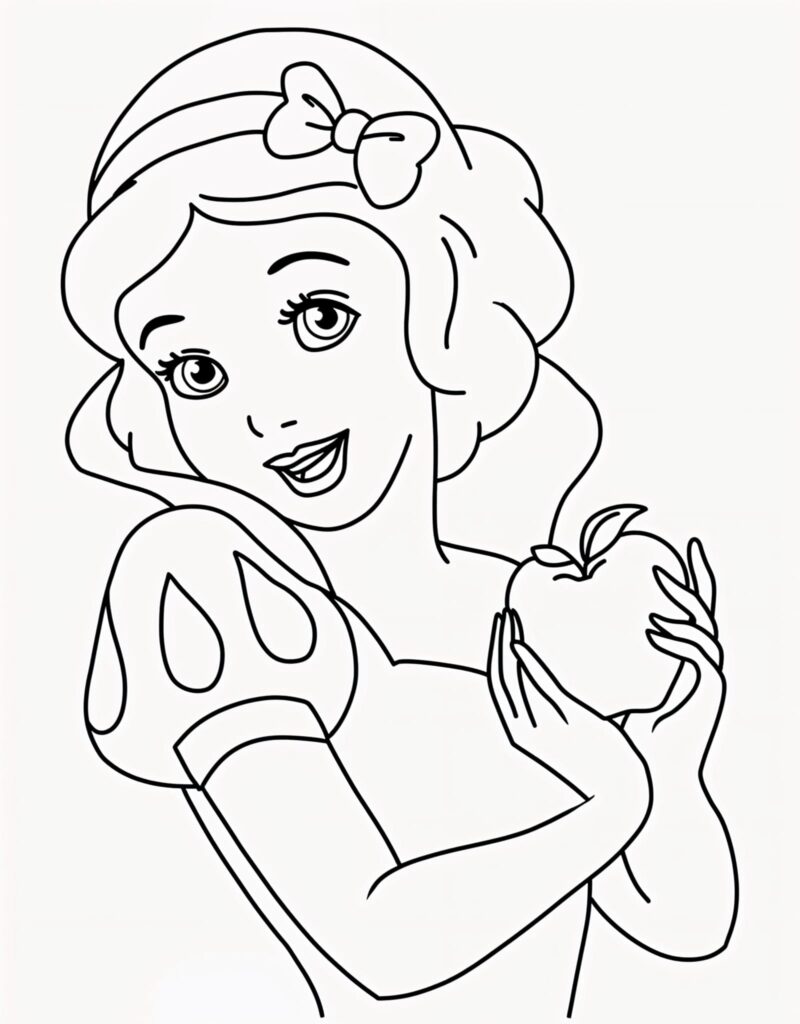 Branca de neve para colorir