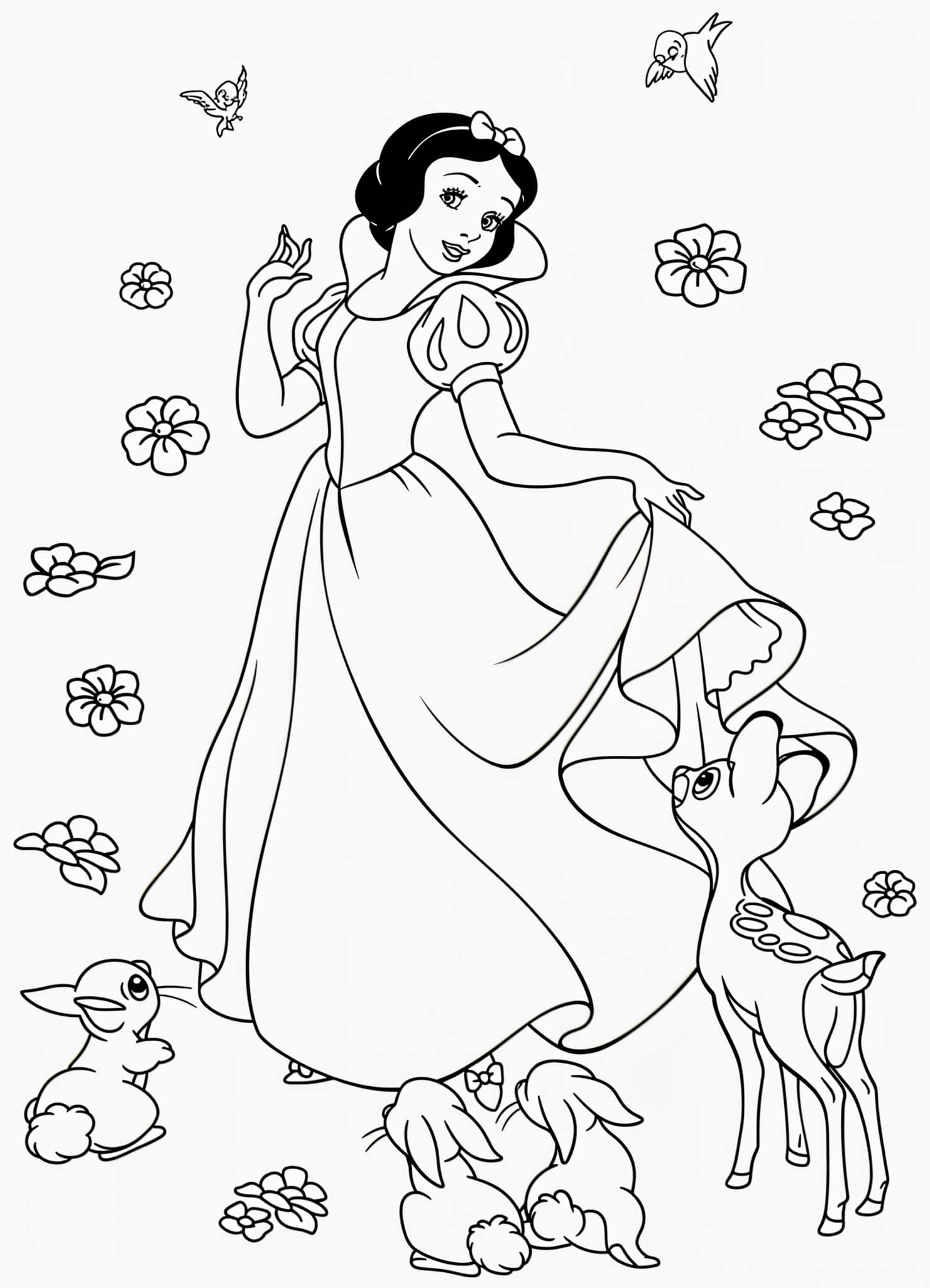 Desenho para colorir e imprimir Branca De Neve