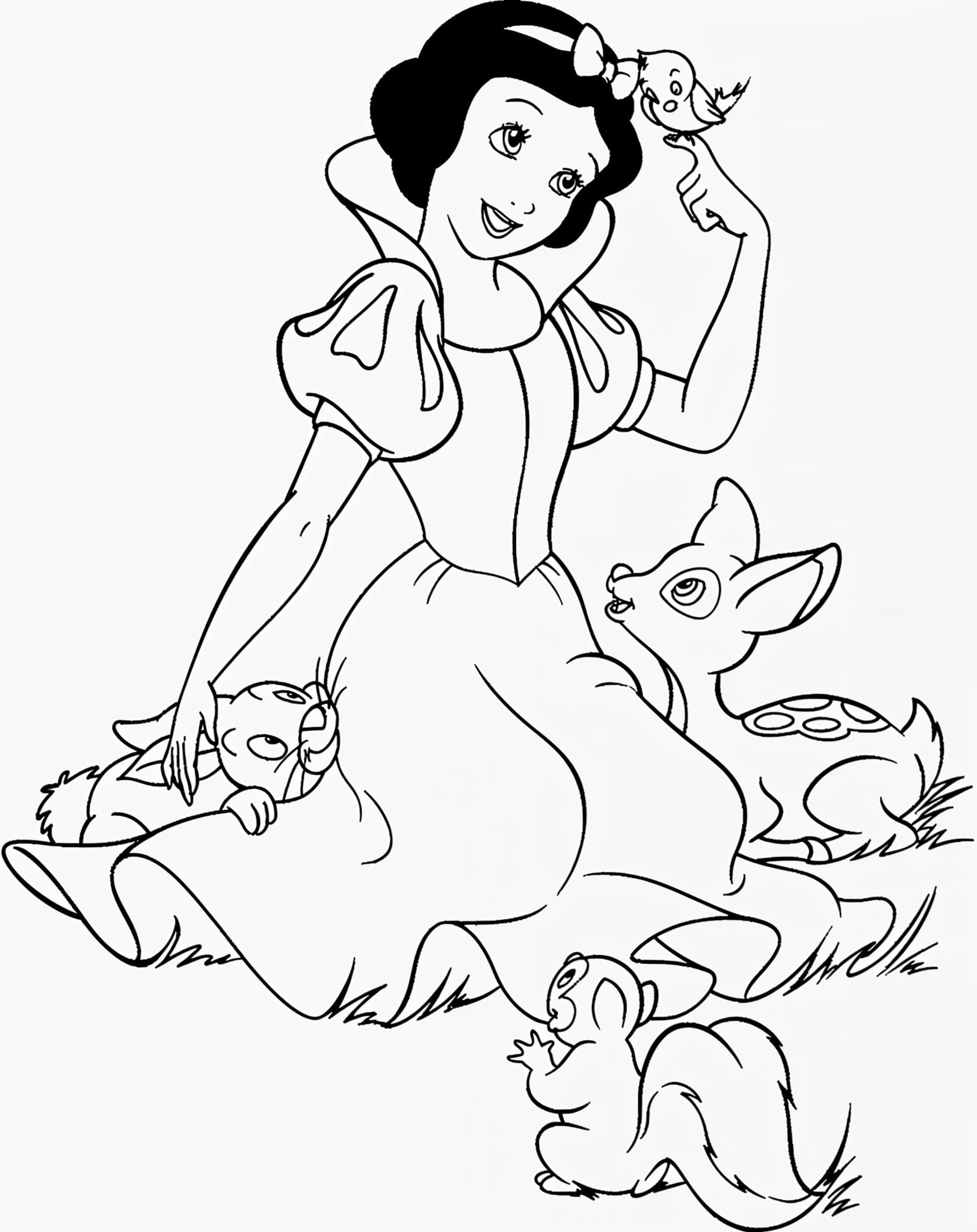 Desenho para colorir e imprimir Branca De Neve