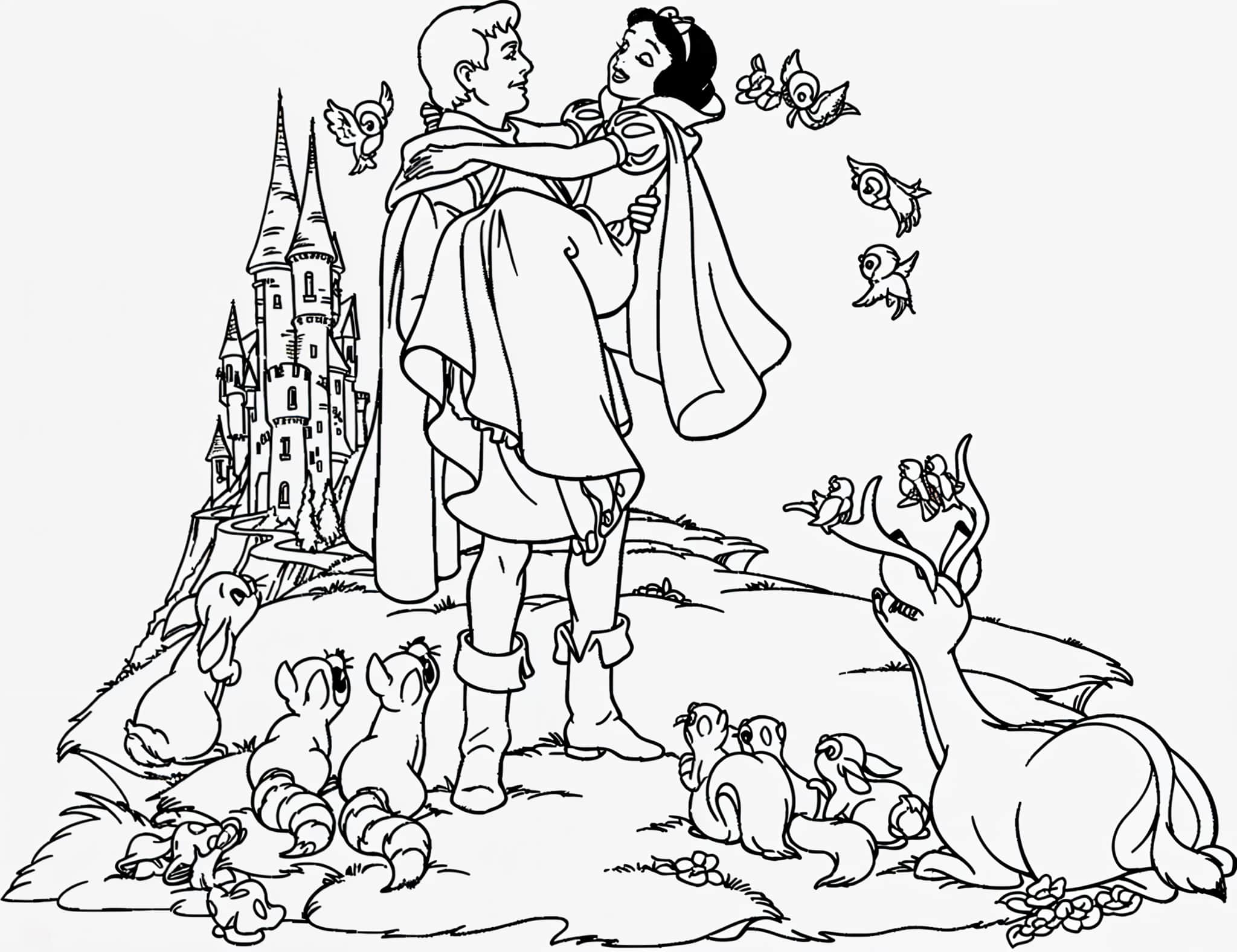 Desenho para colorir e imprimir Branca De Neve