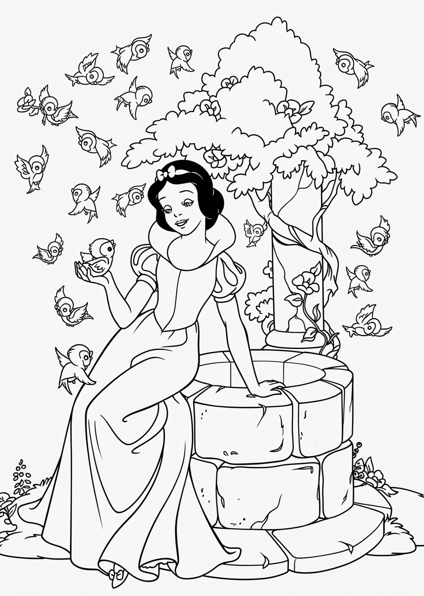 Desenho para colorir e imprimir Branca De Neve