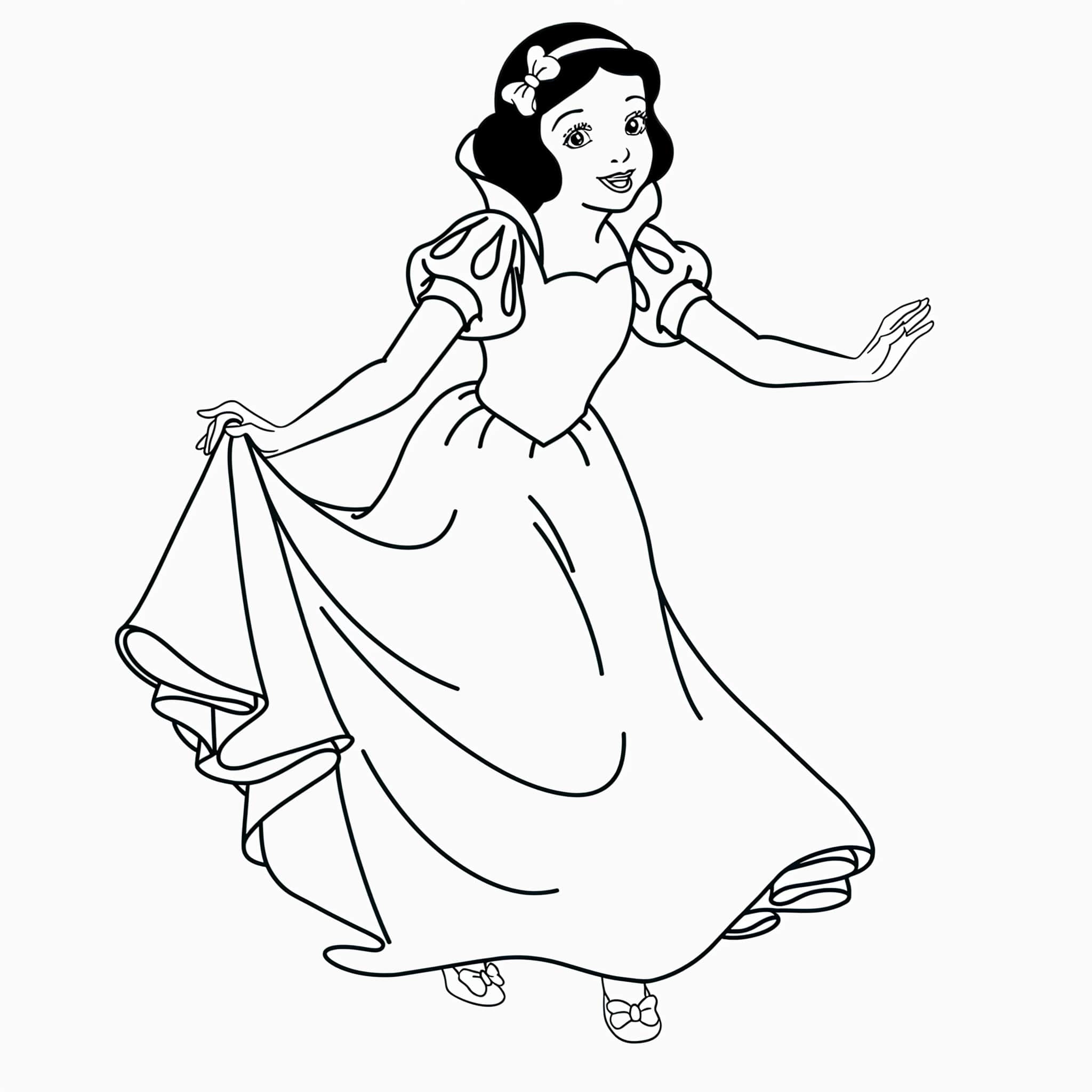 Desenho para colorir e imprimir Branca De Neve