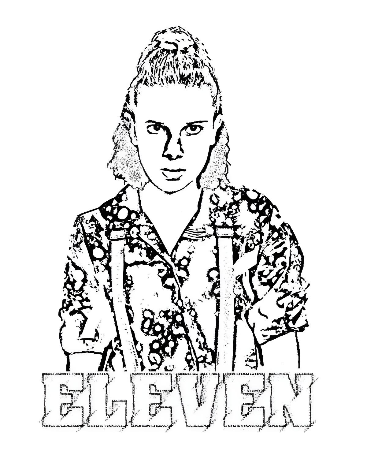 Desenho da eleven stranger things para imprimir e colorir