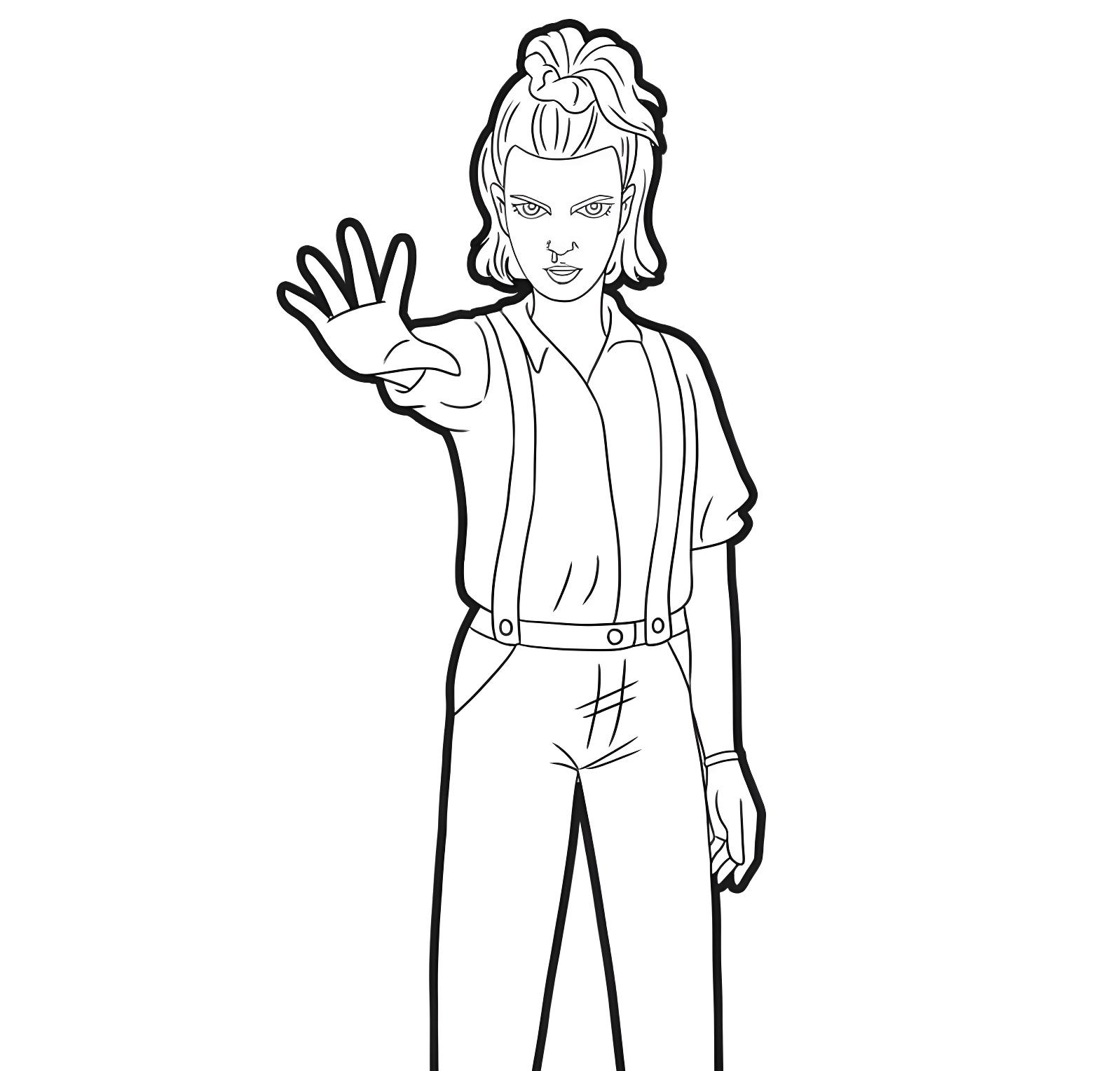 Desenho da eleven stranger things para imprimir e colorir