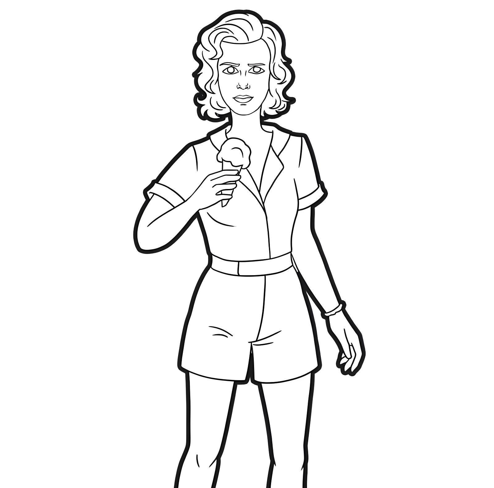 Desenho da nancy stranger things para imprimir e colorir