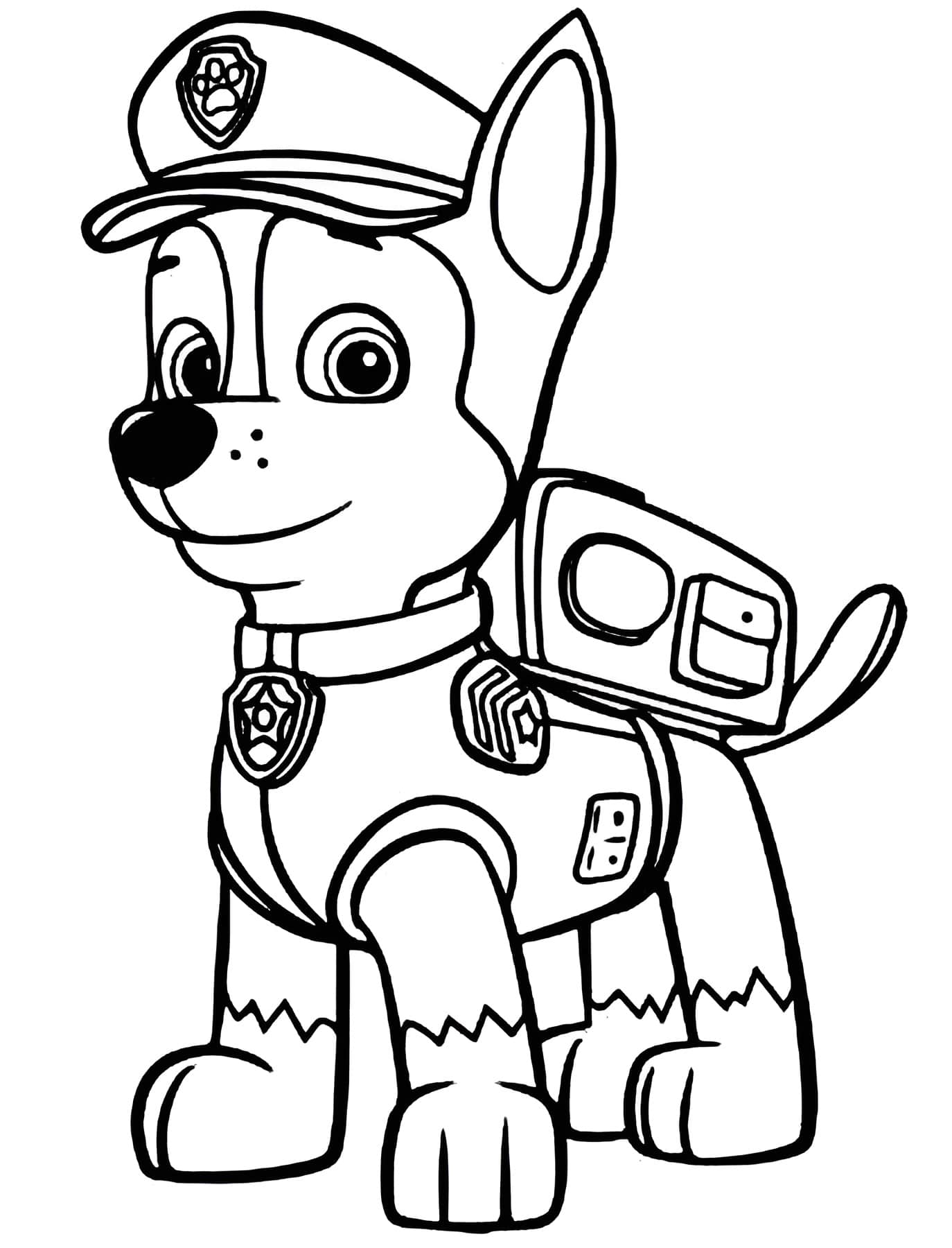 Desenho para colorir e imprimir Patrulha Canina