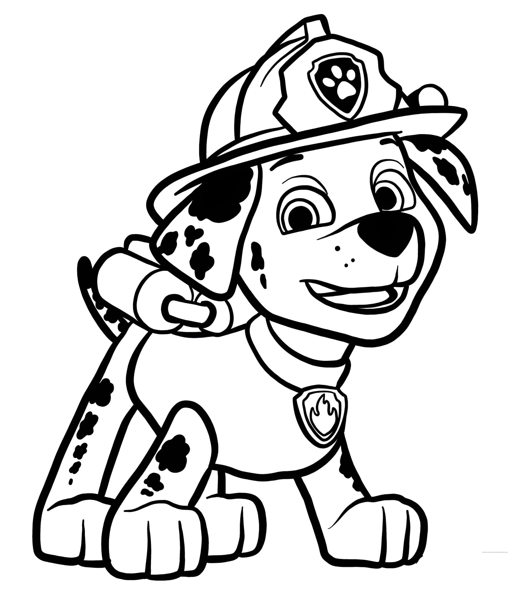 Desenho para colorir e imprimir Patrulha Canina