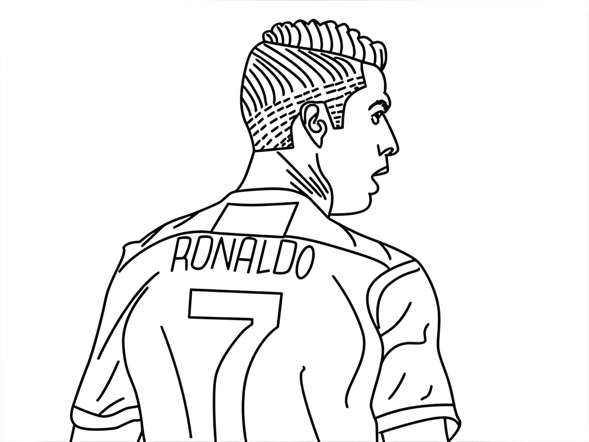 Desenho para colorir e imprimir Cristiano Ronaldo