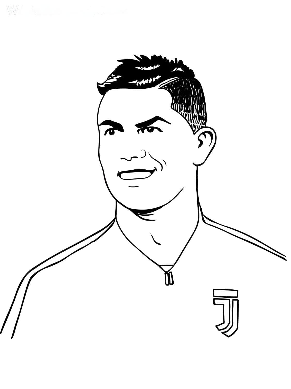 Desenho para colorir e imprimir Cristiano Ronaldo