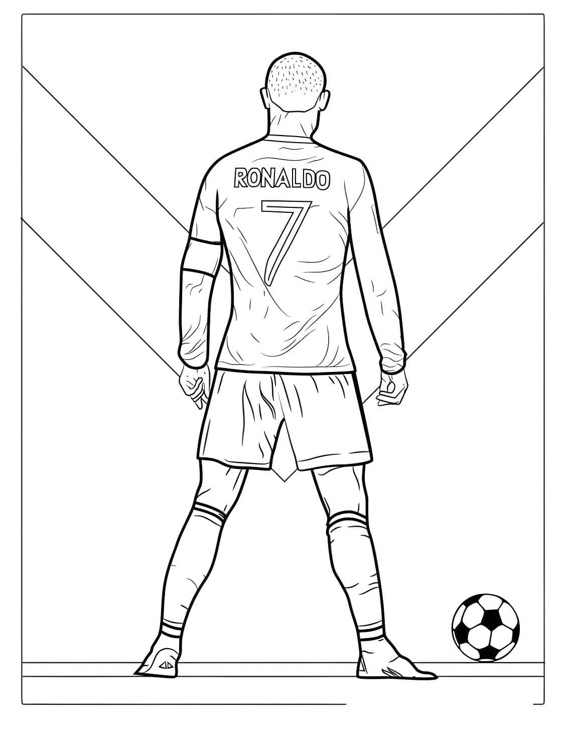 Desenho para colorir e imprimir Cristiano Ronaldo