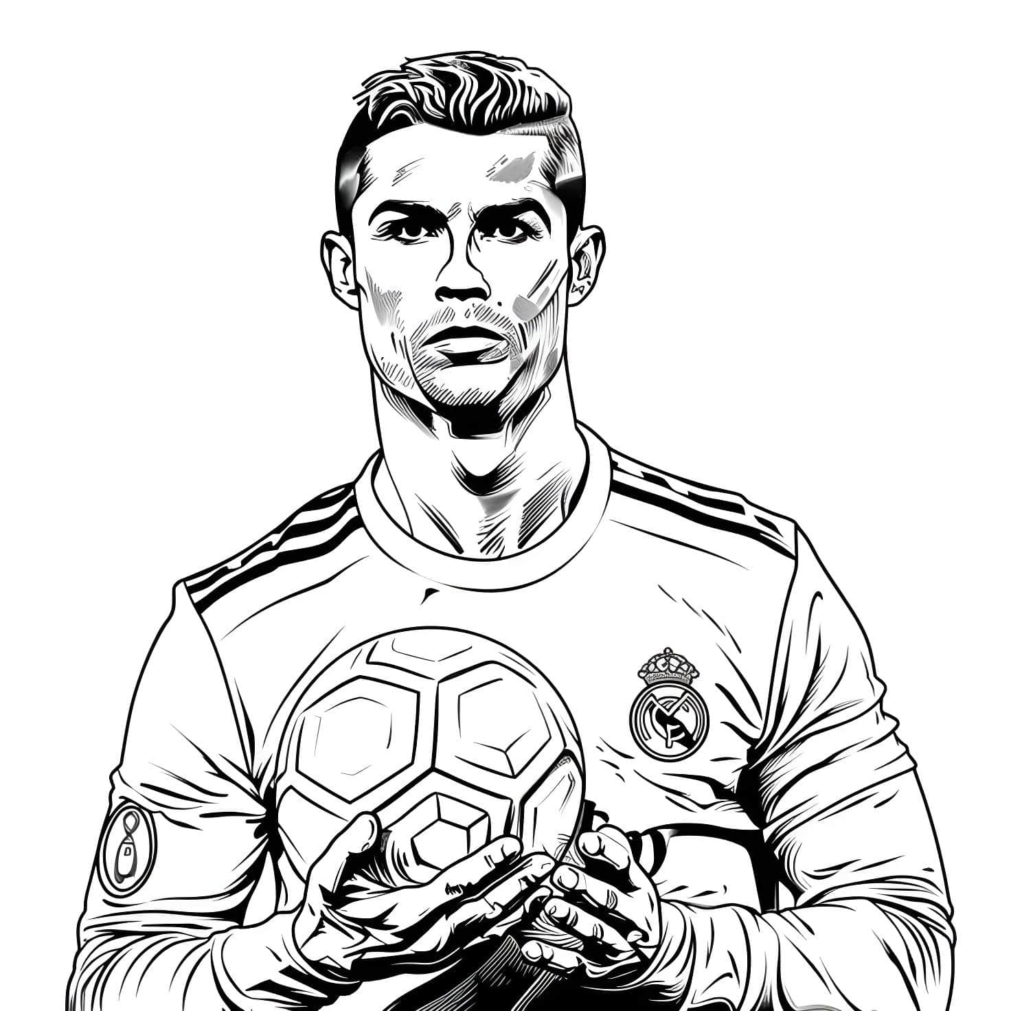 Desenho para colorir e imprimir Cristiano Ronaldo