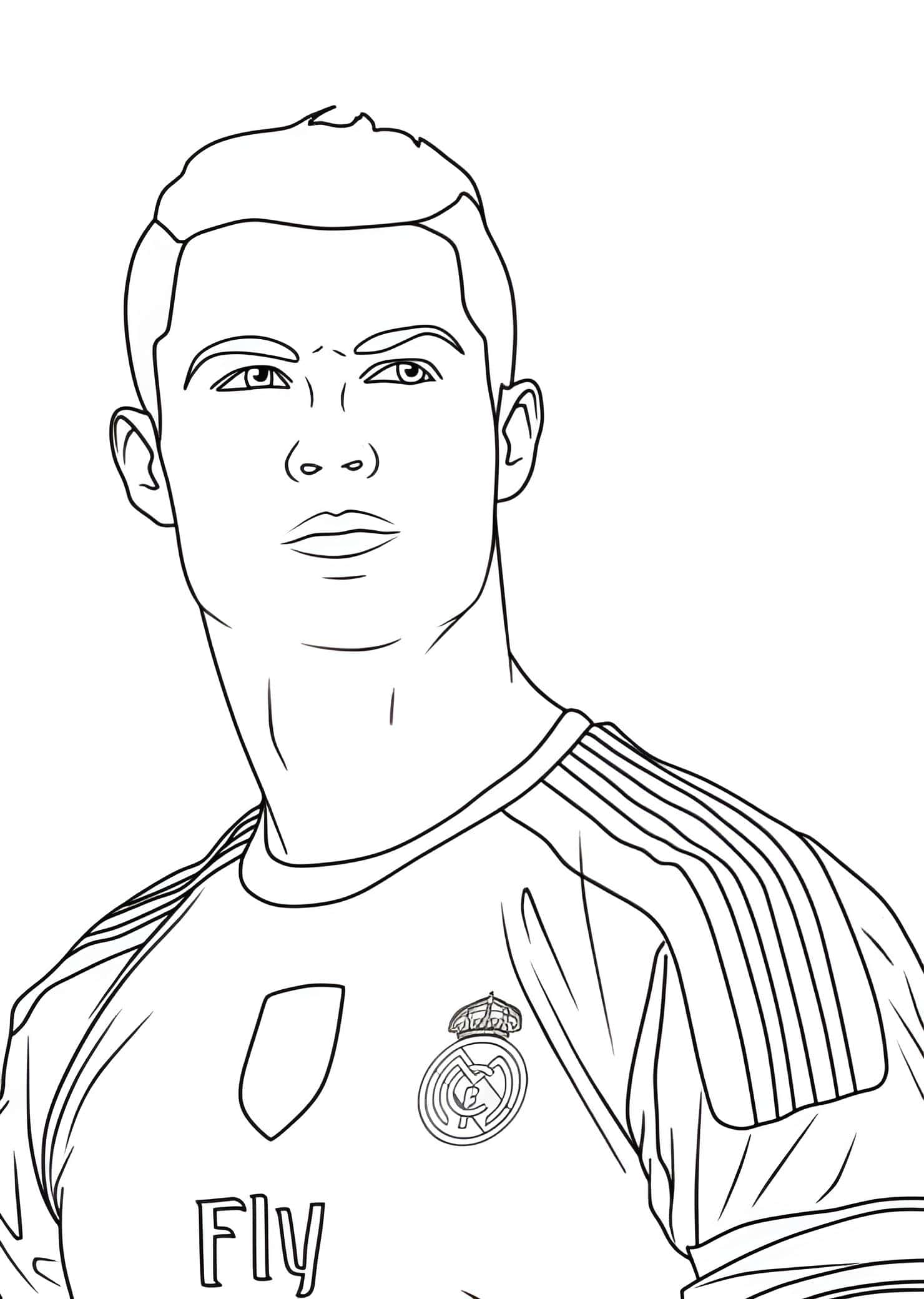 Desenho para colorir e imprimir Cristiano Ronaldo