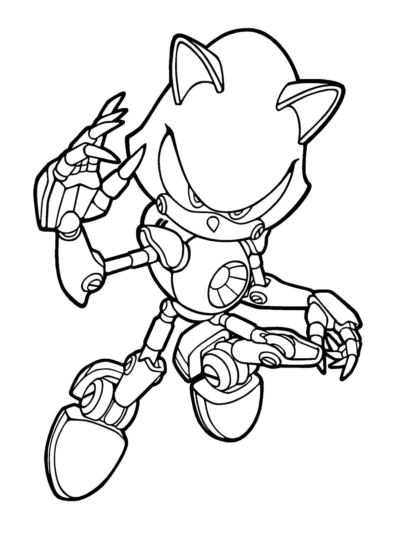 Desenho para colorir e imprimir Sonic