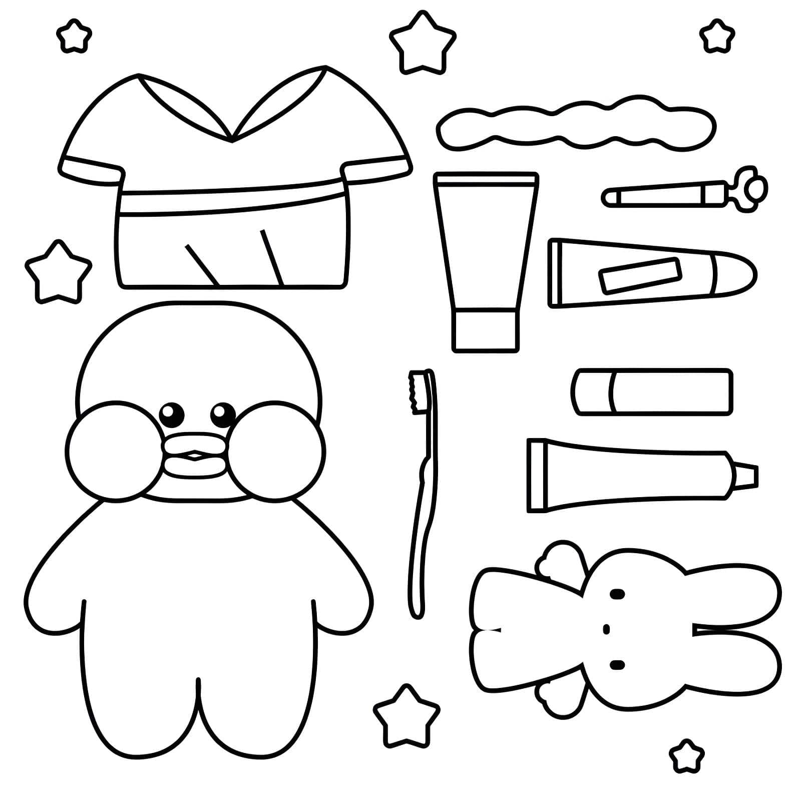 Desenho para colorir e imprimir Paper Duck