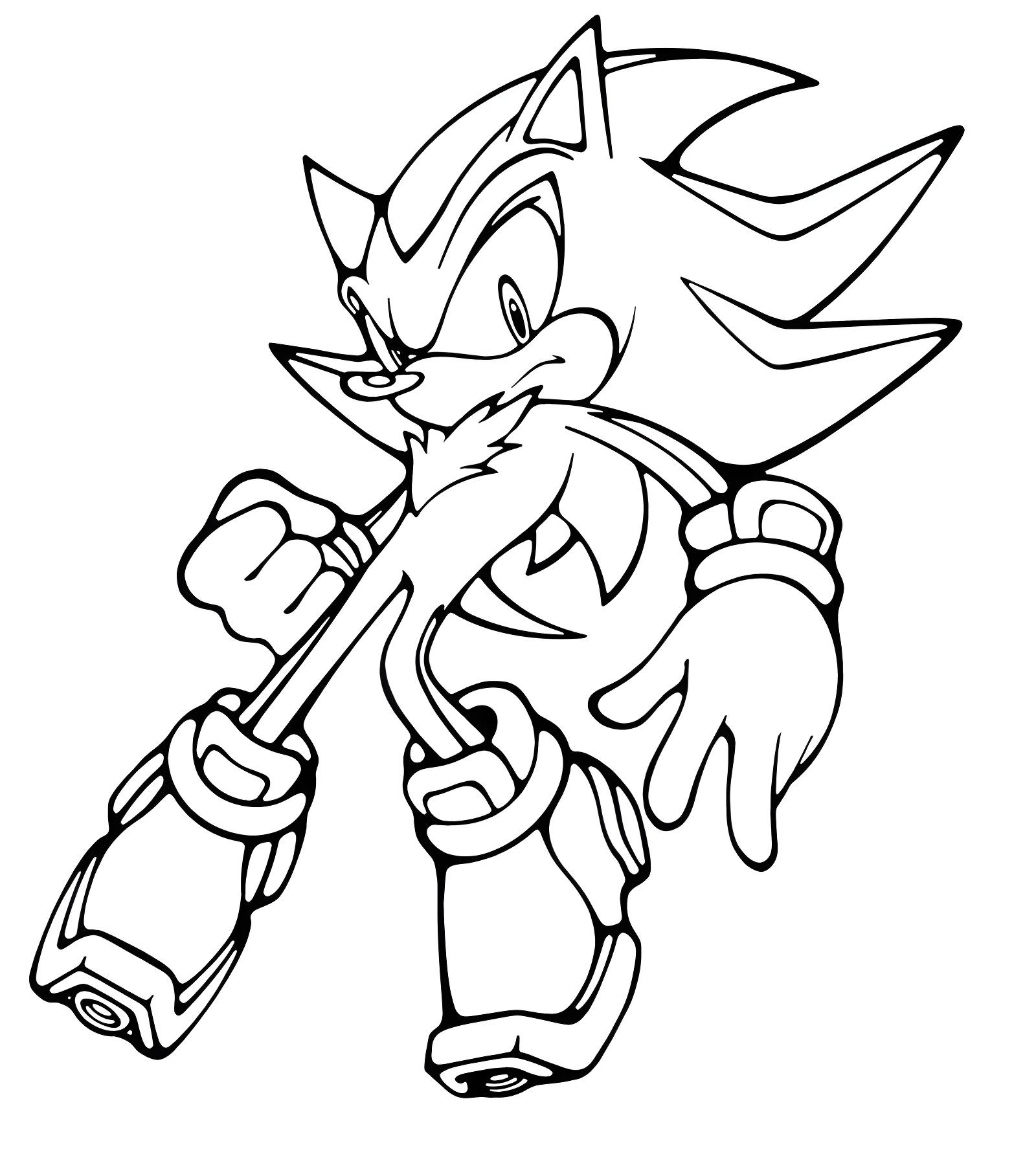 Desenho para colorir e imprimir Sonic