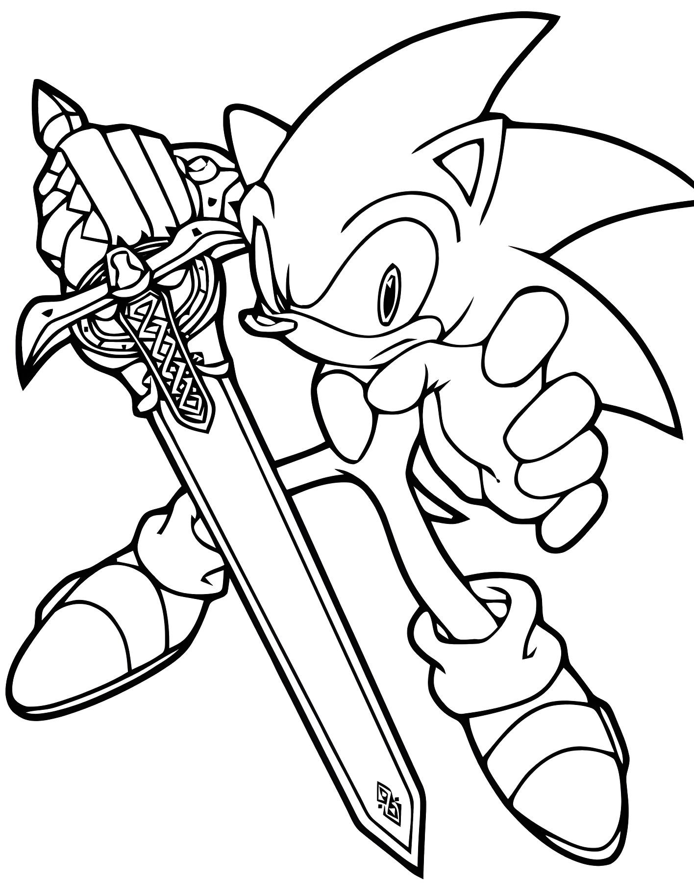 Desenho para colorir e imprimir Sonic