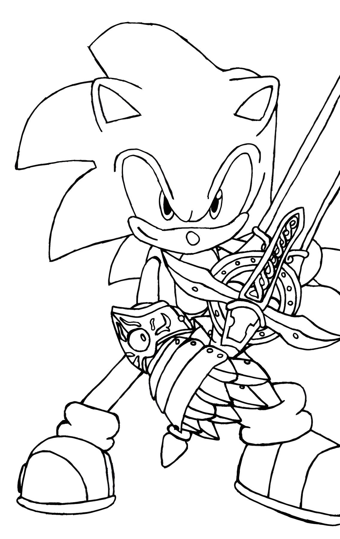 Desenho para colorir e imprimir Sonic